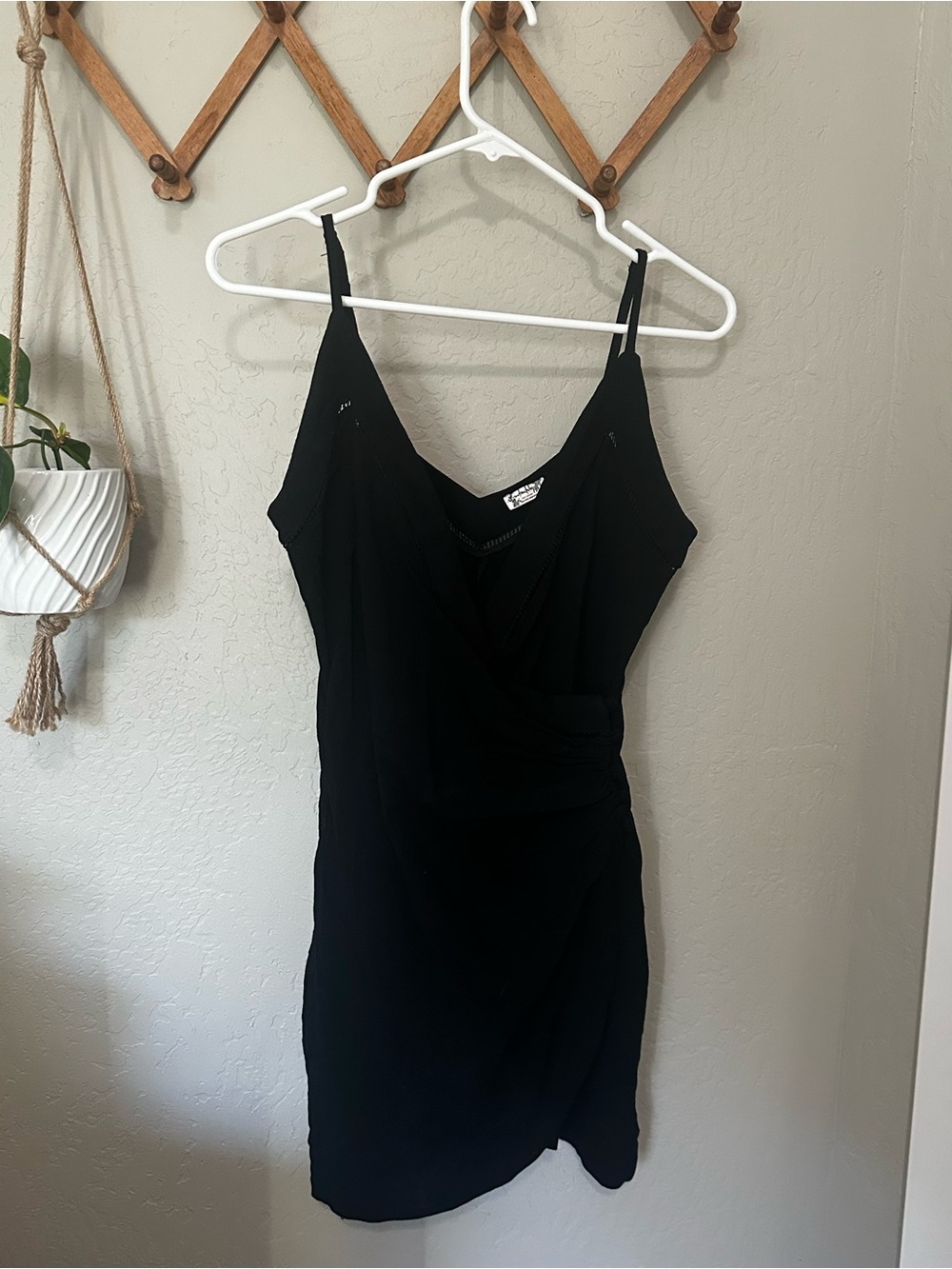 Black Mini Wrap Dress Free People